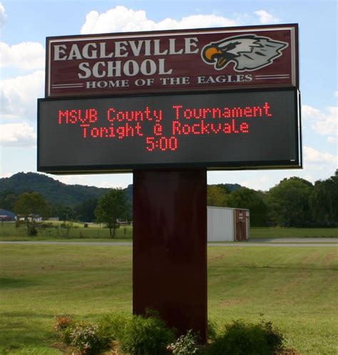 Led School Sign Eagleville School County House School Signs Led Color