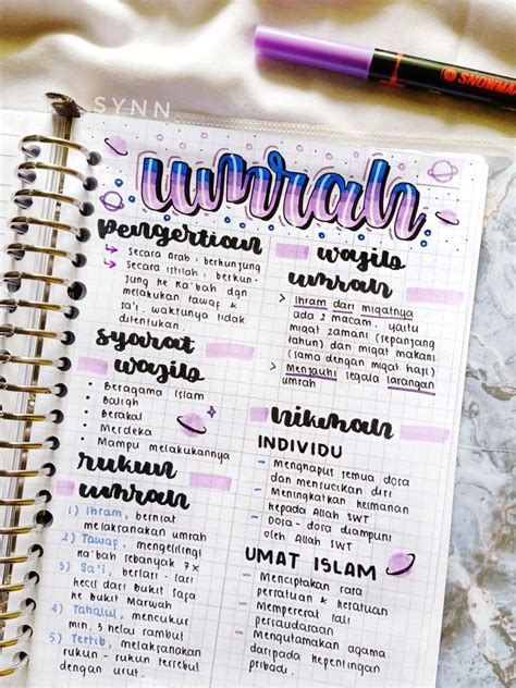 Tulisan Aesthetic Di Buku Materi Belajar Online