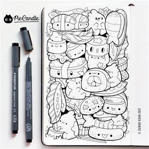 Piccandle Todays Doodle Sushi 22jan17 Cute Doodle Art Doodle