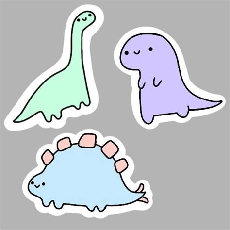 Dino Sticker Pack Disegni Kawaii Adesivi Sfondi Per Iphone