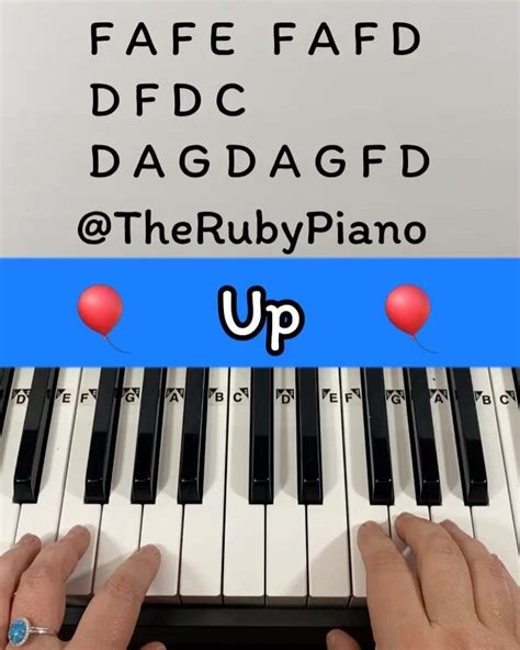 Therubypiano On Instagram “🏡🎈 Learn How To Play The Theme Song From The Movie Up On A Piano 🏡🎈