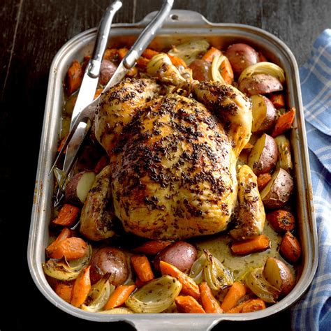 Use a meat thermometer to check that the internal temperature is 165˚f (74˚c). Roasted Chicken with Rosemary Recipe | Taste of Home
