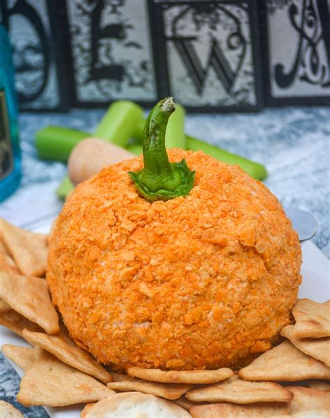 Pumpkin Shaped Tex Mex Cheese Ball Recipe Cheese Ball