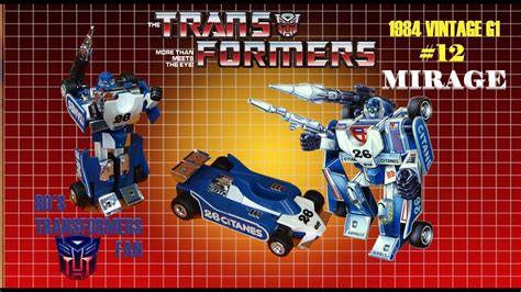 Transformers G1 Autobot Mirage Vintage Toy Review Youtube