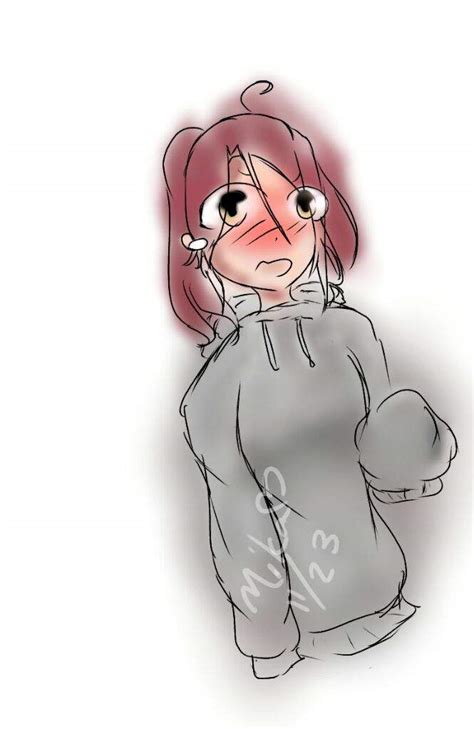 Oversized Sweater Anime Girl Wearing Sweater