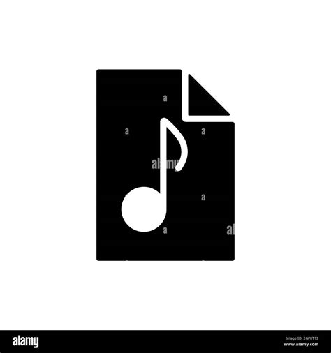 Music File Vector Flat Glyph Icon Music Sign Graph Symbol For Music