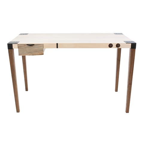 Solid Wood Writers Desk Maple With Steel Joinery And Removable Legs