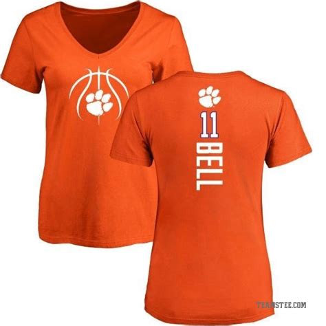 women s shadell bell clemson tigers basketball backer t shirt orange teams tee