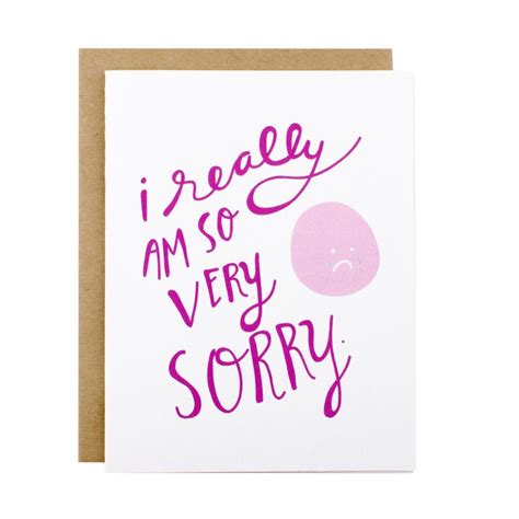 So Very Sorry Sorry Cards Apology Cards Sympathy Cards
