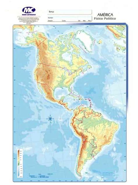 rivadavia mapa político n°3 continente americano american continent political map special for