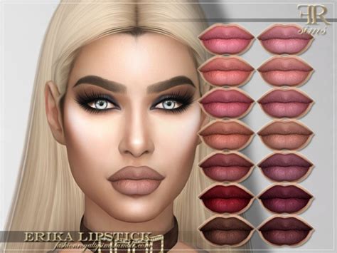 The Sims Resource Erika Lipstick By Fashionroyaltysims Sims 4 Downloads