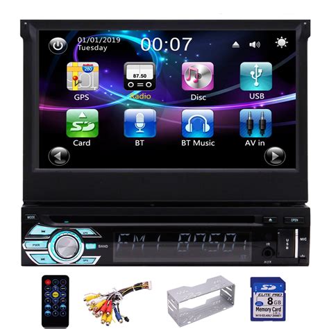 Car Vehicle Electronics Audio Hikity Android Single Din Car Stereo Inch Flip Out Touch