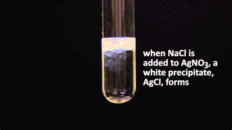 Precipitation Reaction Agno3 Nacl Youtube