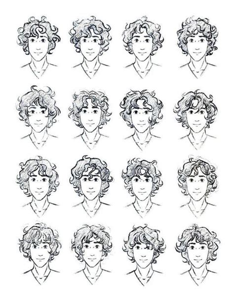 Curly Male Hair Reference Curly Hair Drawing Boy Hair Drawing Hair