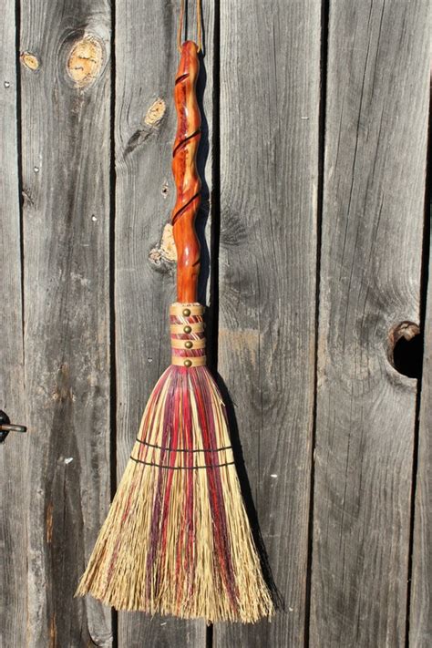 Handmade Cedar Hearth Broom Butterscotch Twist