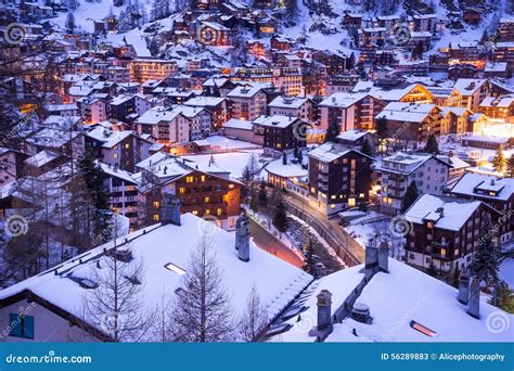 Zermatt Switzerland Matterhorn Ski Resort Stock Image Image Of