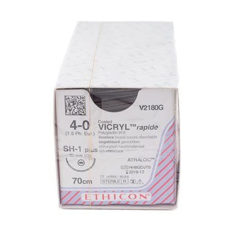 Vicryl Rapide Usp 4 0 70cm Sh 1 Ongekleurd V2180g 12x1 Medische Vakhandel