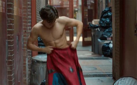 WE LOVE HOT GUYS Tom Holland Shirtless In Spider Man Homecoming