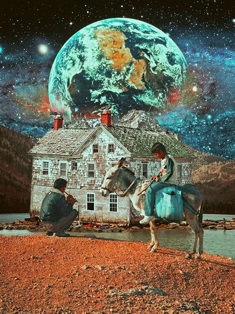 The Harmony Of Life Surreal Mixed Media Collage Art By