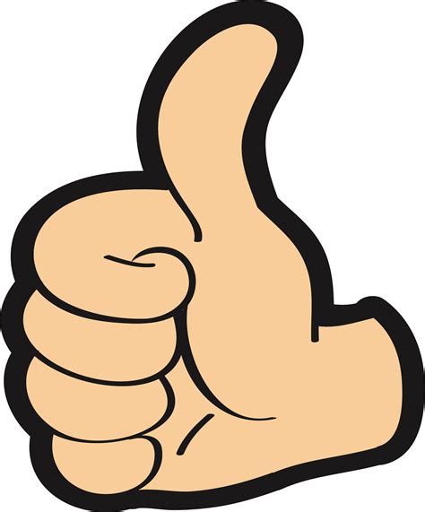 Drawing Of Thumbs Up Clipart Hand Drawing Ok Vector Library