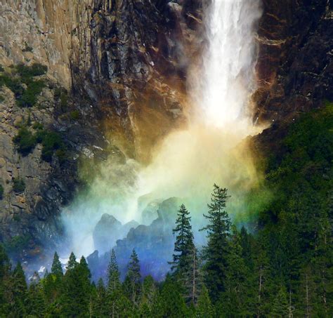 Yosemite Bridalveil Fall Rainbow Photograph By Jeff Lowe Pixels