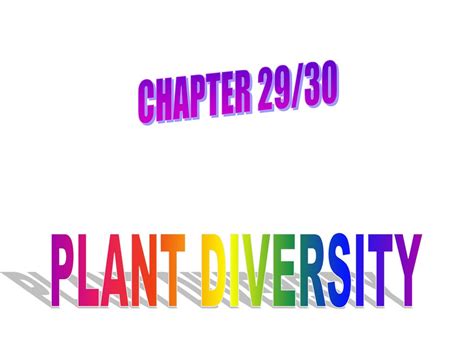 Chapter 2930 Plant Diversity Ppt Download