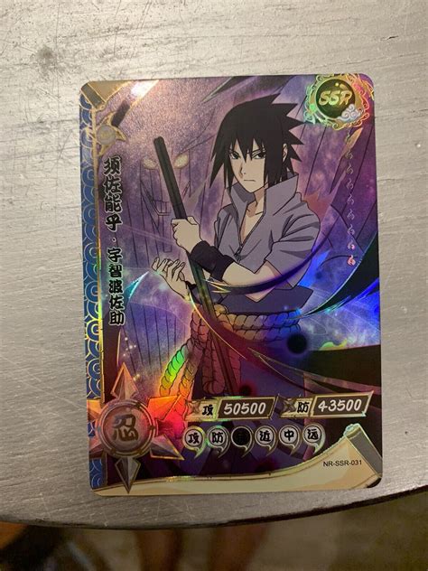 Sasuke Uchiha Susano Ssr Foil Card Naruto Ccg Tcg Values Mavin