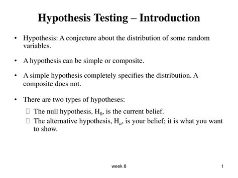 PPT Hypothesis Testing Introduction PowerPoint Presentation Free Download ID