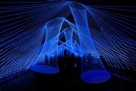 Blaue Lichtkunst Festival Lights Art Festival Interactive Lighting