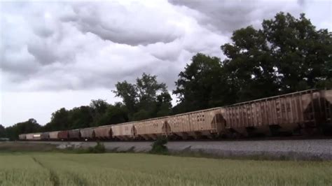 Storm Clouds And Csx Grain Train G300 Youtube