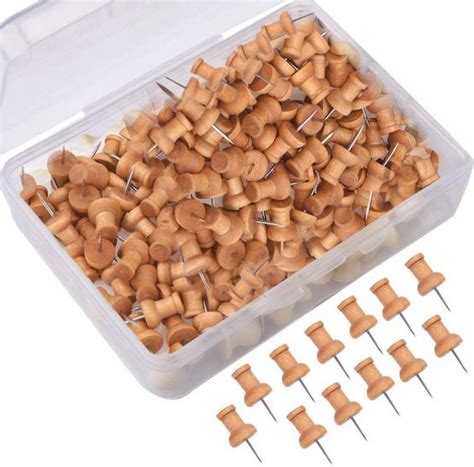 Map pin or map tack refers to push pins used to mark locations on a map or to hold the map in place. 200 PCS Wooden Push Pins, Wood Drawing Pins Wooden Head ...