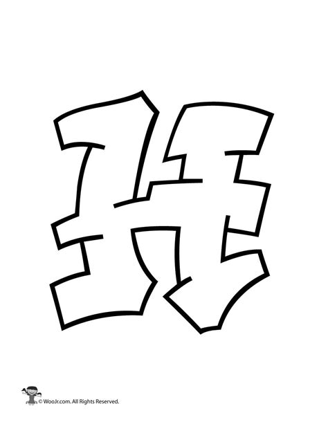 Maybe you would like to learn more about one of these? Graffiti Capital Letter H | Woo! Jr. Kids Activities ...