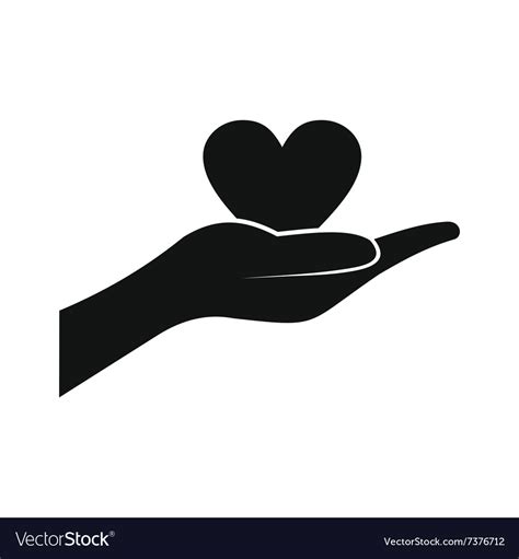 A Hand Giving Heart Icon Royalty Free Vector Image