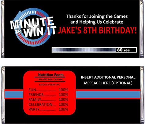 We ran 12 different games at … Minute to Win It Party Supplies, Printables, and Invitations!