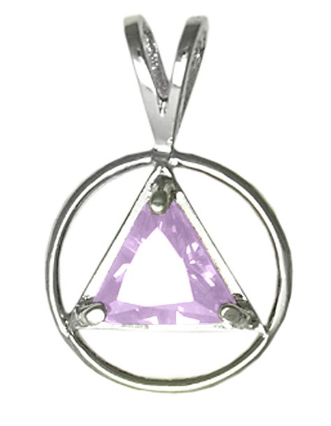 Sterling Silver Aa Charm With Birthstone Pendant