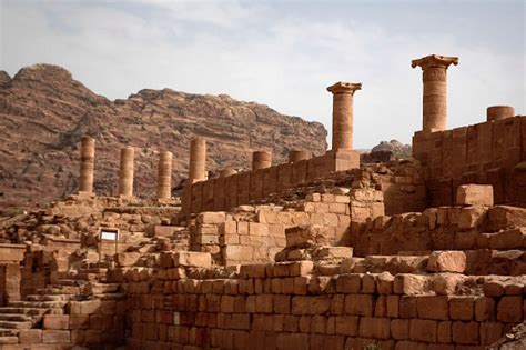 Petra Hillside Columns Stock Photo Download Image Now Ancient