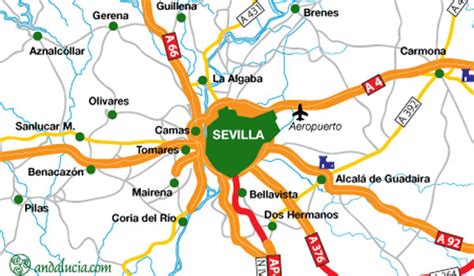 Sevilha Mapa Map Of Seville