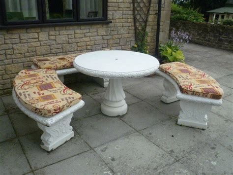The durable century concrete tables and benches can meet a variety of needs for residential and commercial applications. Concrete patio table & bench set | in Wincanton, Somerset ...