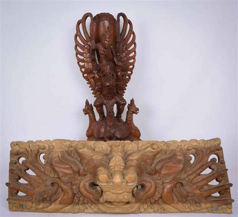 Carvings (2) - Wood - Garuda - Bali, Indonesia - Catawiki