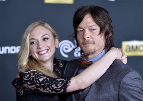 norman reedus helps kill a rumor he s dating a former walking dead costar los angeles times