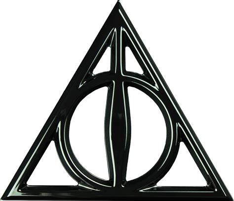 Deathly Hallows 3d Black Chrome Premium Emblem Deathly Hallows Symbol