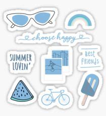 We're talking about doubling down and getting those stickers nice. Blue Aesthetic Stickers | Redbubble