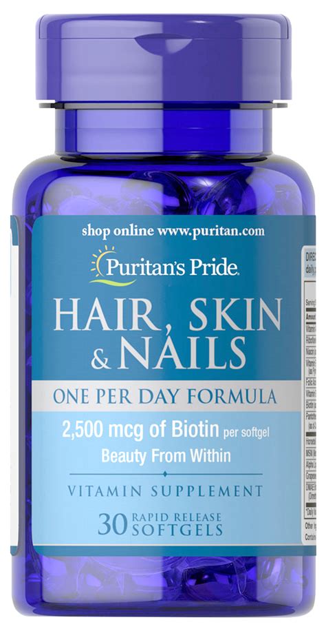 Puritans Pride Hair Skin Nails Softgels 30s Sahajamal Online