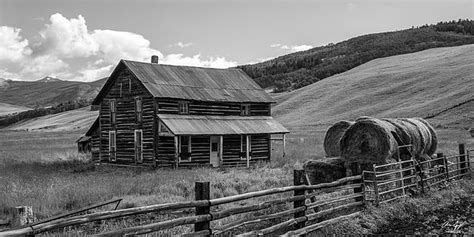 Old Farm House Black And White By Aaron Spong Old Farm Houses