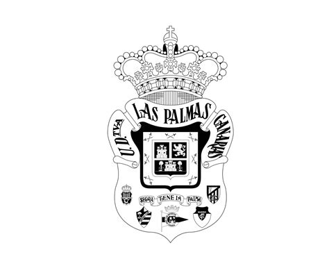 Las Palmas Club Logo Symbol Black La Liga Spain Football Abstract