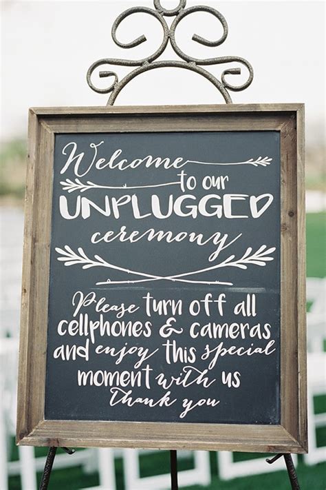 Unplugged Wedding Sign Unplugged Ceremony Sign Rustic Wedding Sign