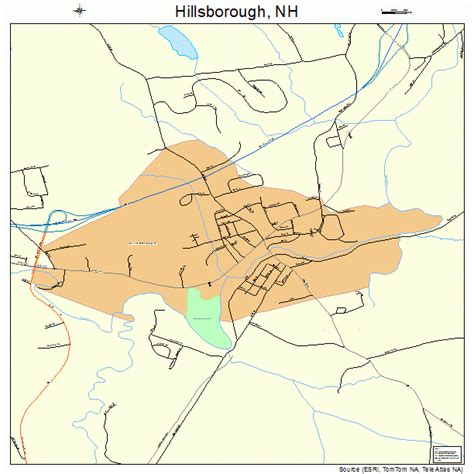 Hillsborough New Hampshire Street Map 3336020