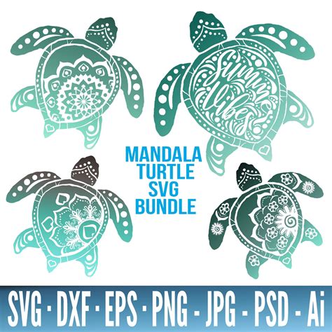 Mandala Turtle Mandala Svg Sea Turtle Cricut Craft Room Cricut