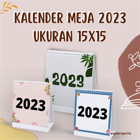 Jual 15x15cm Kalender Meja 2023 Custom Desain Murah Shopee Indonesia