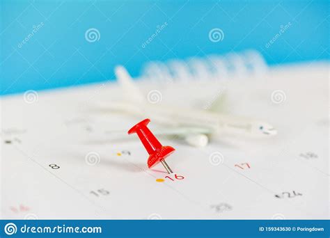 Travel Planning With Airplane Destination Points On Calendar Pin